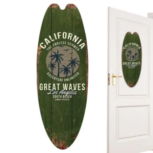 Wooden Surfboard Decor
