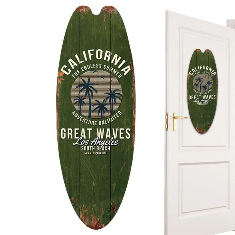 Wooden Surfboard Decor