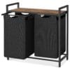 Modern Laundry Sorter Hamper Black/Brown