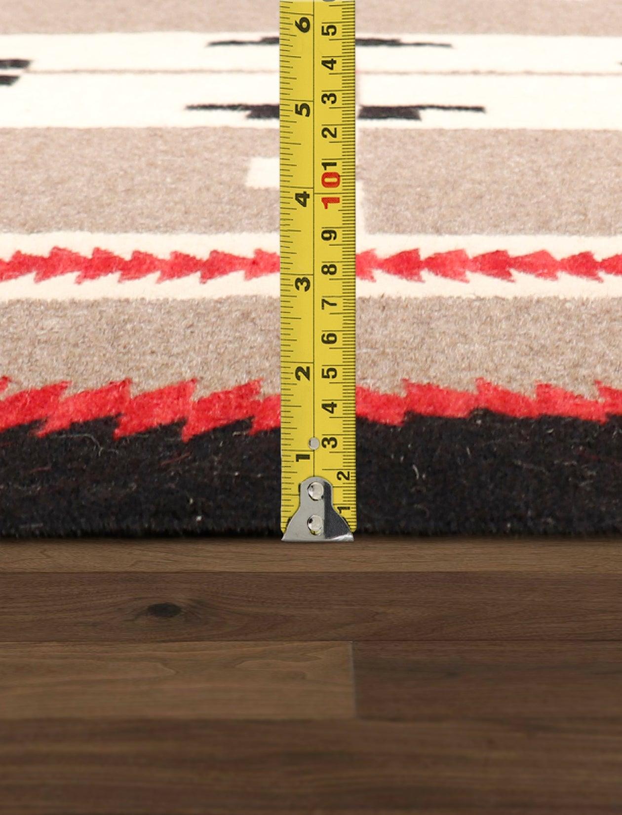Canvello Navajo Style Hand-Woven Wool Rug- 8'2" X 9'10" - Image 5