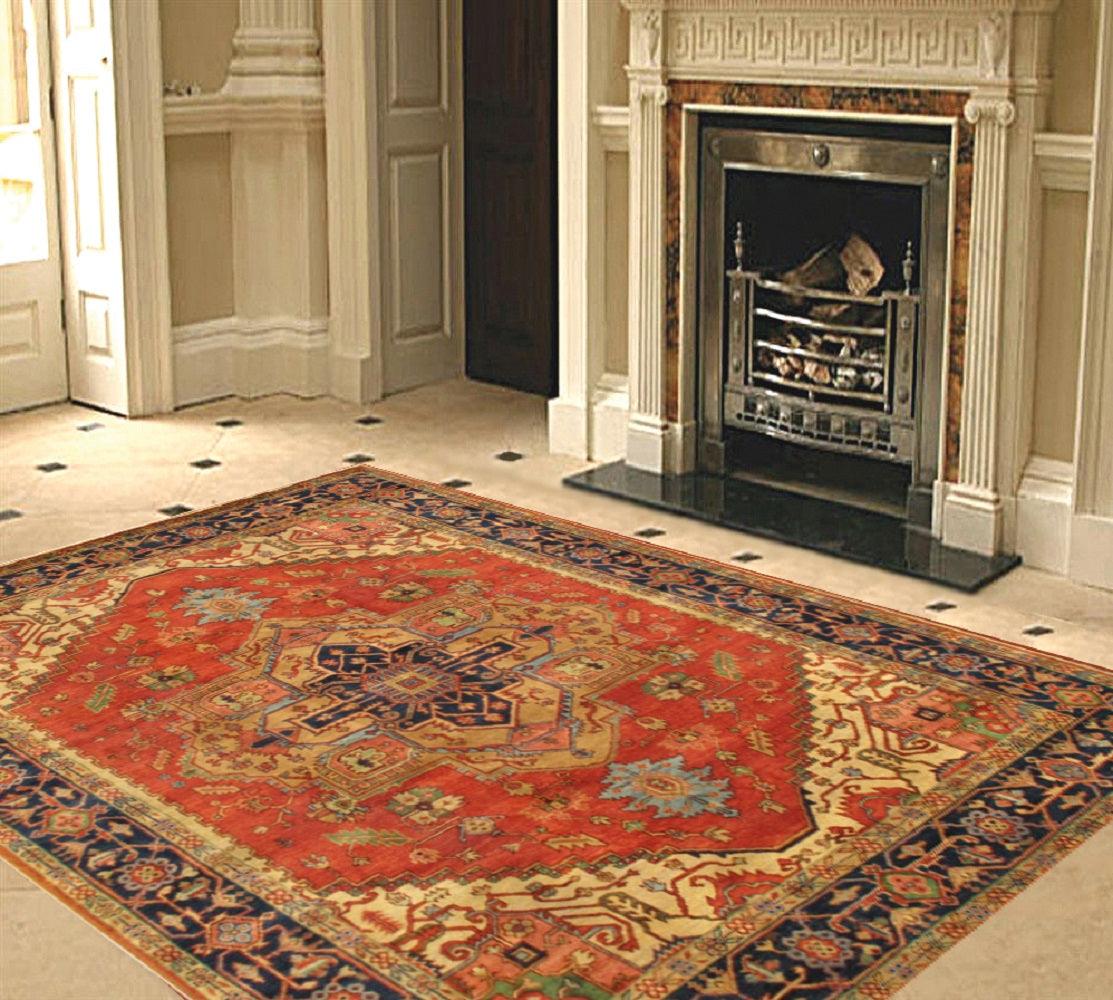 Canvello Serapi Hand-Knotted Wool Rug-11'10" X 12' - Image 3