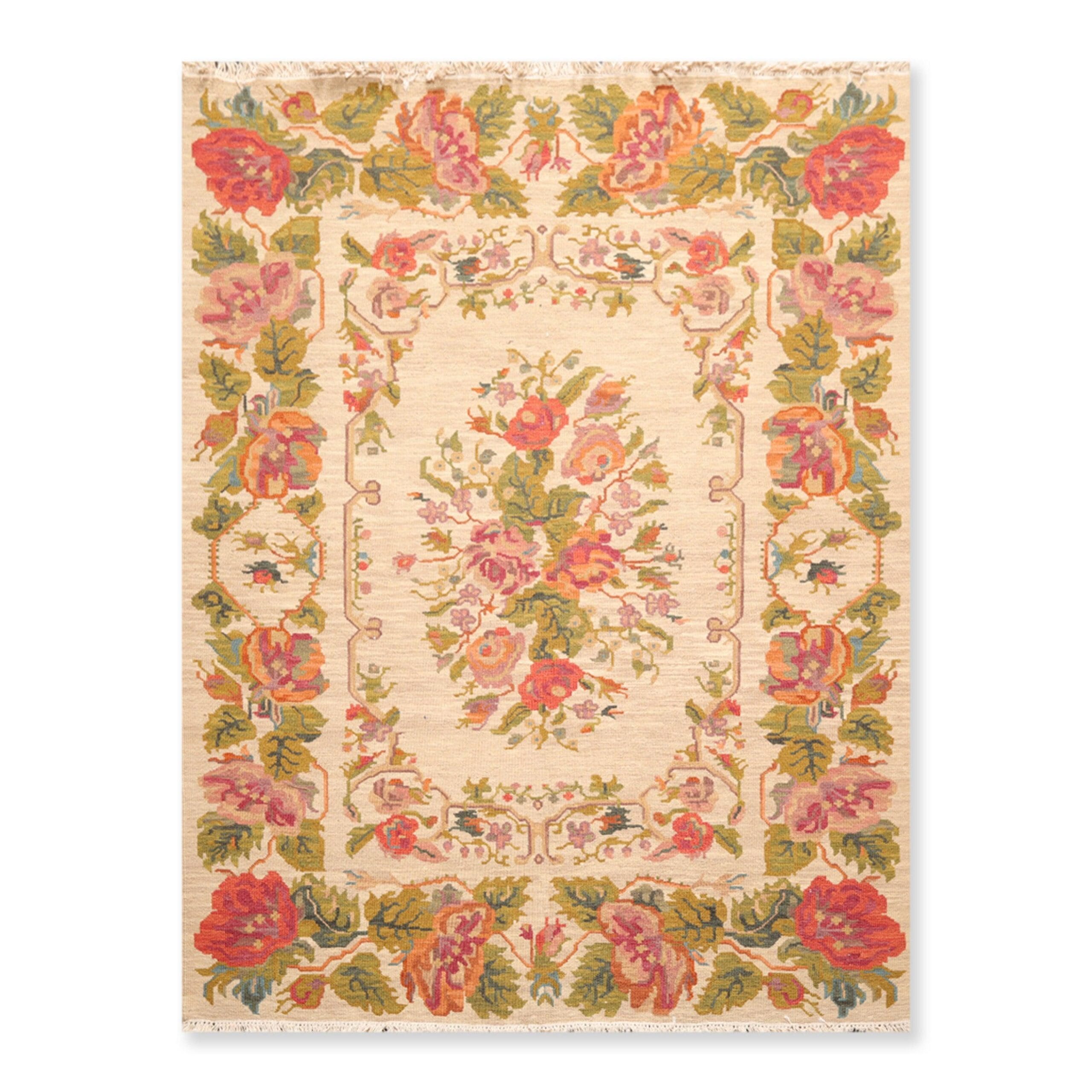 5'6" x 7'6" Hand Knotted Wool Rug